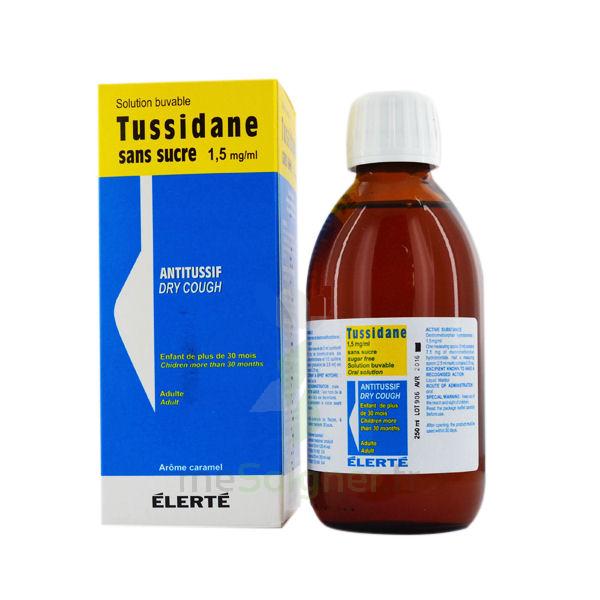 mesoigner tussidane 1 5 mg ml sans sucre solution buvable edulcoree au maltitol liquide et a la saccharine sodique dextromethorphane