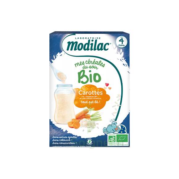 Mesoigner Modilac Cereales Farine Riz Carotte Des 4 Mois B 250g